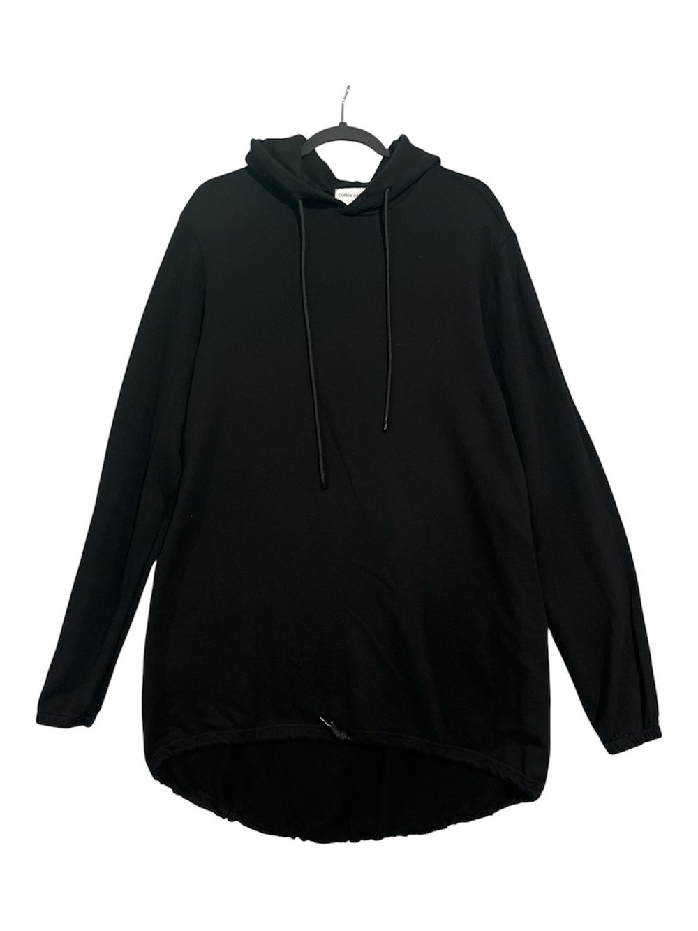 Cotton Citizen Milan Hoodie Dress Women’s Small Black Drawstring Hem Sweatshirt